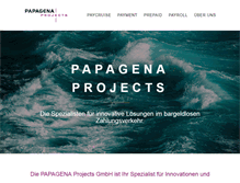 Tablet Screenshot of papagena-projects.de